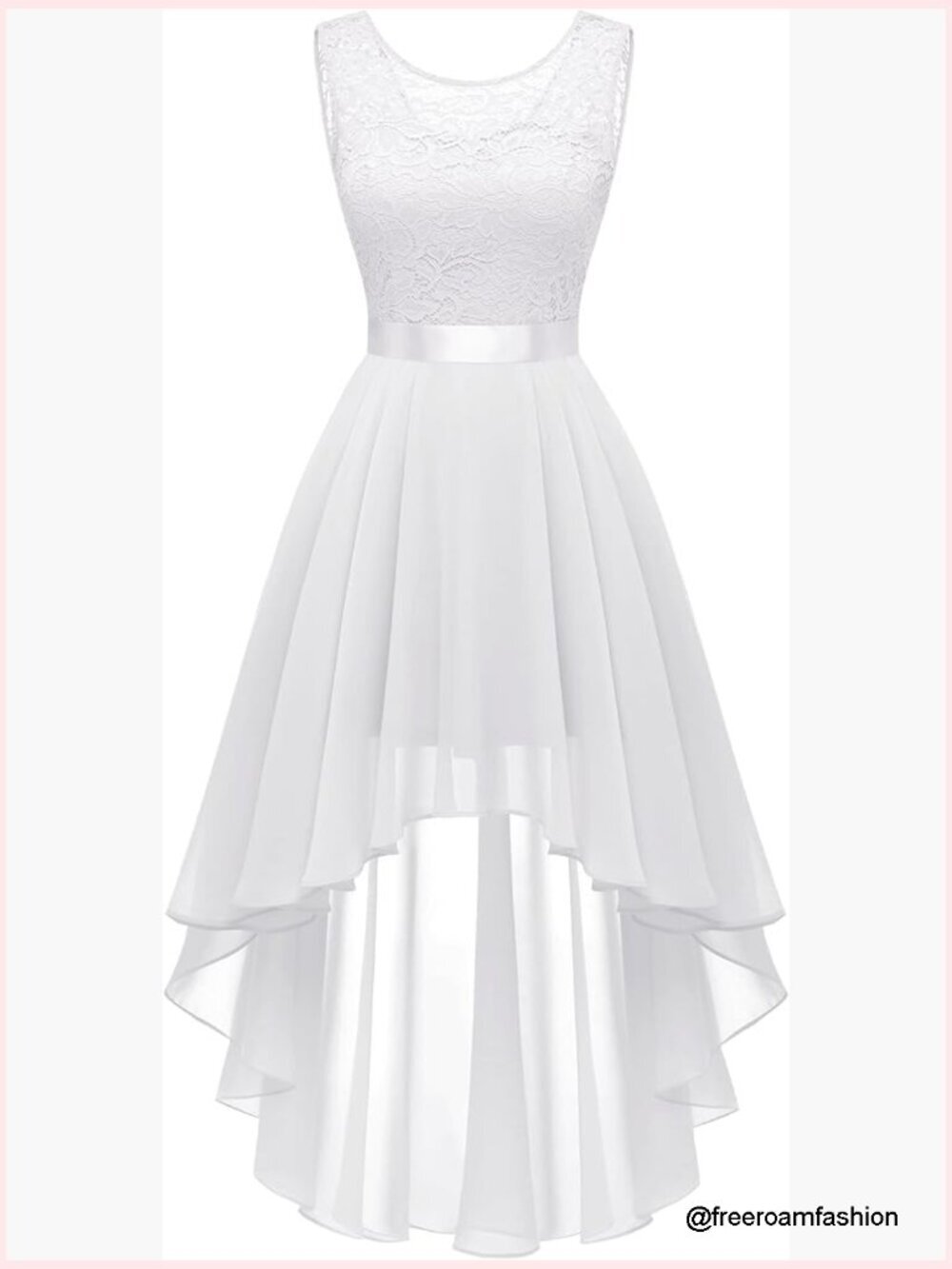 Sequin Lace High Low Formal Cocktail Dress Wedding Guest Prom Party